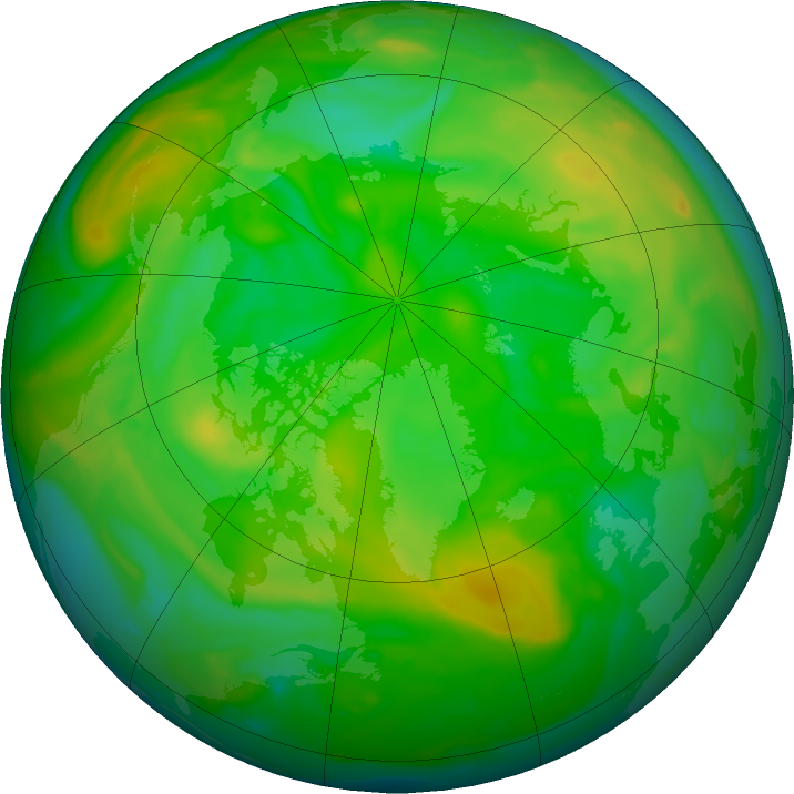Arctic ozone map for 24 June 2023